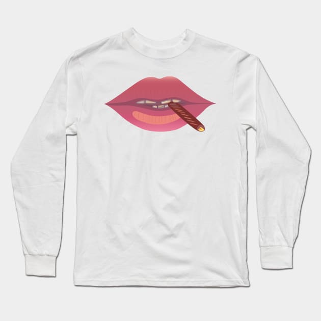 Smoking Long Sleeve T-Shirt by HypatiaCreates